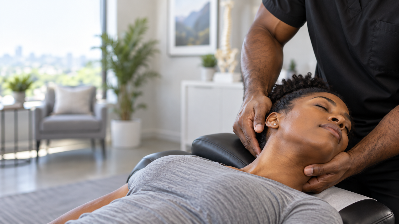 Chiropractic neck adjustment in Houston Texas